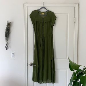 Anthropologie Maeve sheer maxi dress